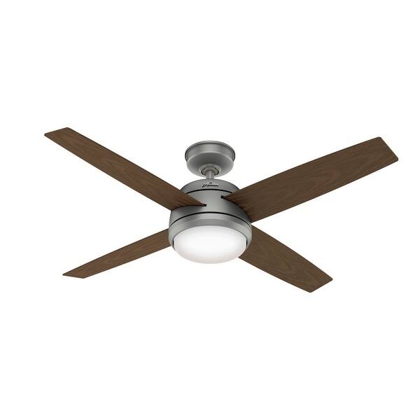 Hunter 52" Oceana Outdoor Ceiling Fan w/LED Light, Wall Control WetRated, DroopFree Blades